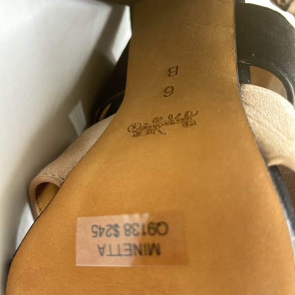 COACH Minetta Land Snake/Suede Heels NIB size 6 - Picture 8 of 13